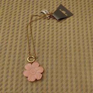 🚩🌸Pilgrim Bronze color necklace with pink heart
